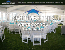 Tablet Screenshot of maritimetents.com